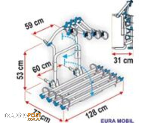 ADDITIONAL RAIL RAIL QUICK 128 BLUE