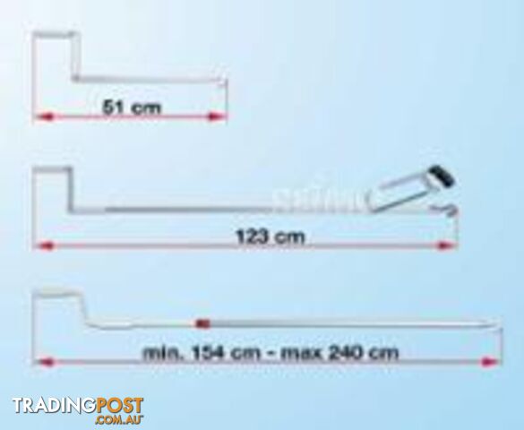 FIAMMA HANDWHEEL 154-240CM, LENGTH TELESCOPIC