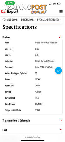 2017 Toyota Hilux Ute Manual - 2.8L Turbo Diesel