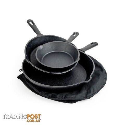 AUSSIE TRAVELLER CAST IRON COOKING SET 10 PIECE/ COLLECT INSTORE ONLY DUE TO WEIGHT - photo 4 of 6