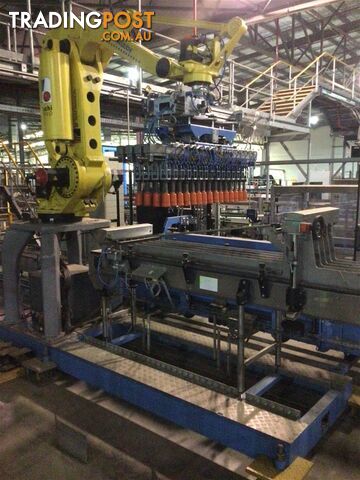 2006 Berchi Group Wine Bottle Packer with Infeed Conveying System