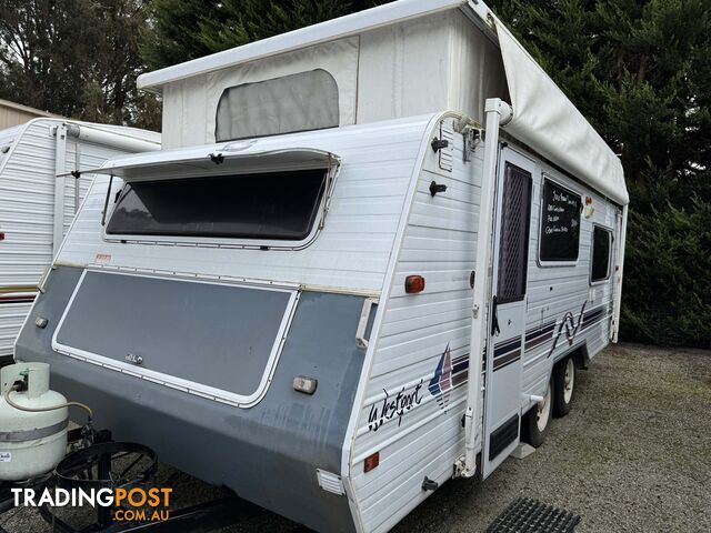 JAYCO WESTPORT POPTOP - 2000 - ROLLOUT AWNING - AIR COND - SINGLE BEDS