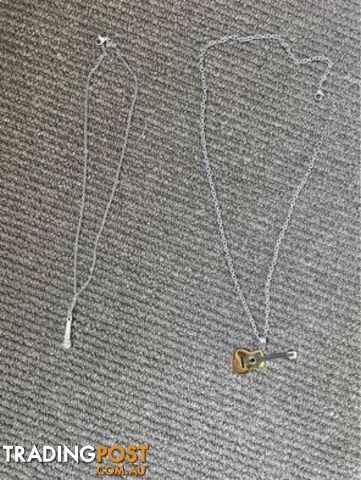 Guitar and microphone necklaces for sale