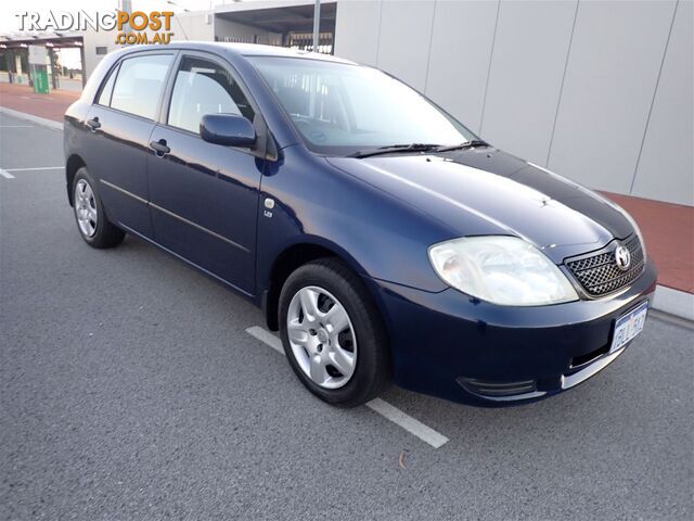 2003 TOYOTA COROLLA ASCENT SECA ZZE122R 5D HATCHBACK