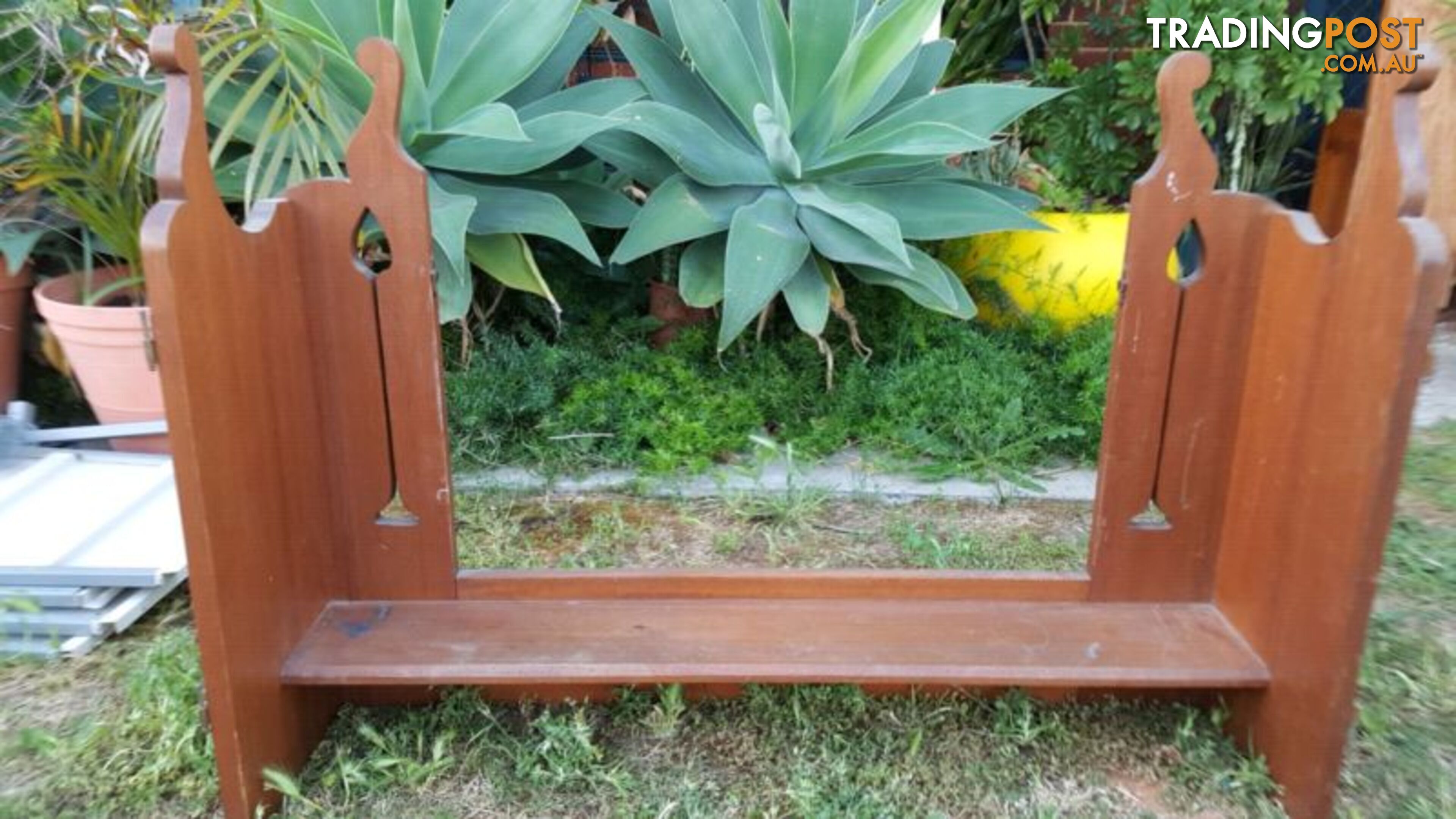 Wooden Carved Mirror Shelf