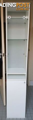 White Cabinet with glass shelves