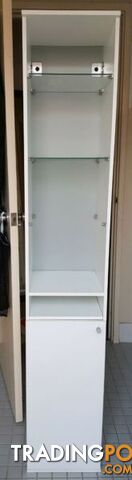 White Cabinet with glass shelves