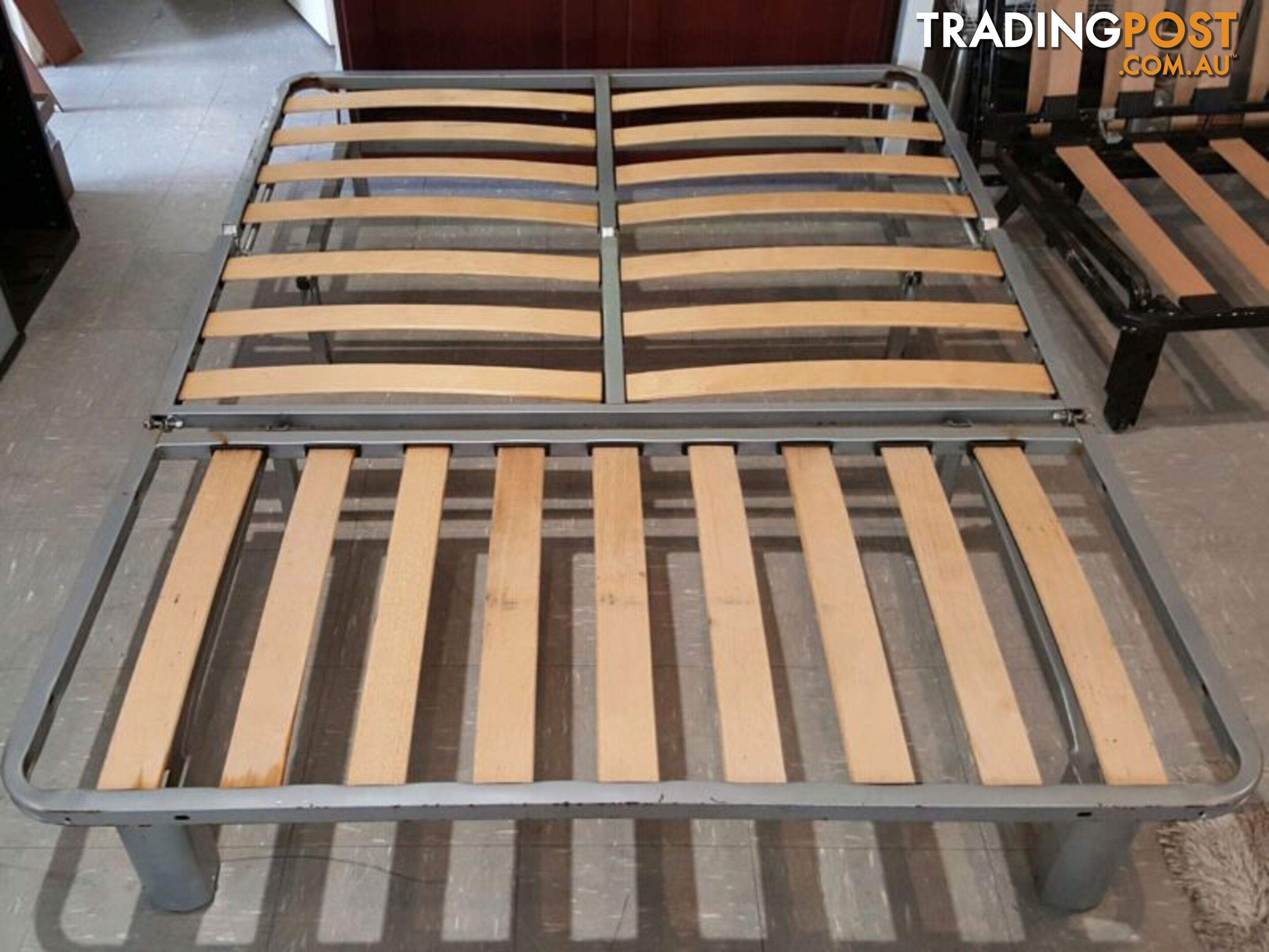 Double folding metal sofa bed