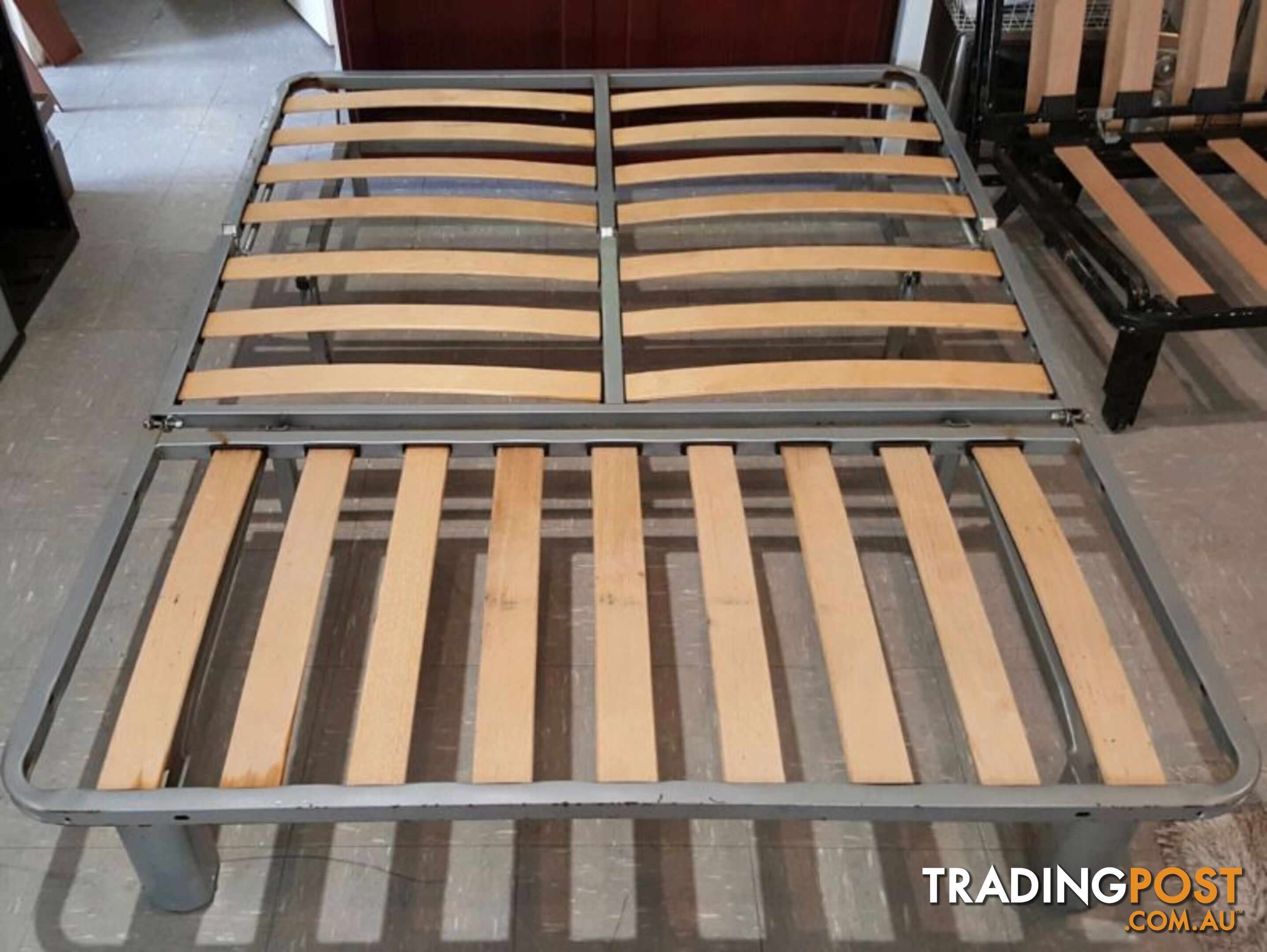 Double folding metal sofa bed