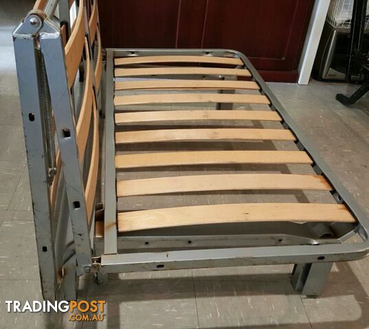 Double folding metal sofa bed