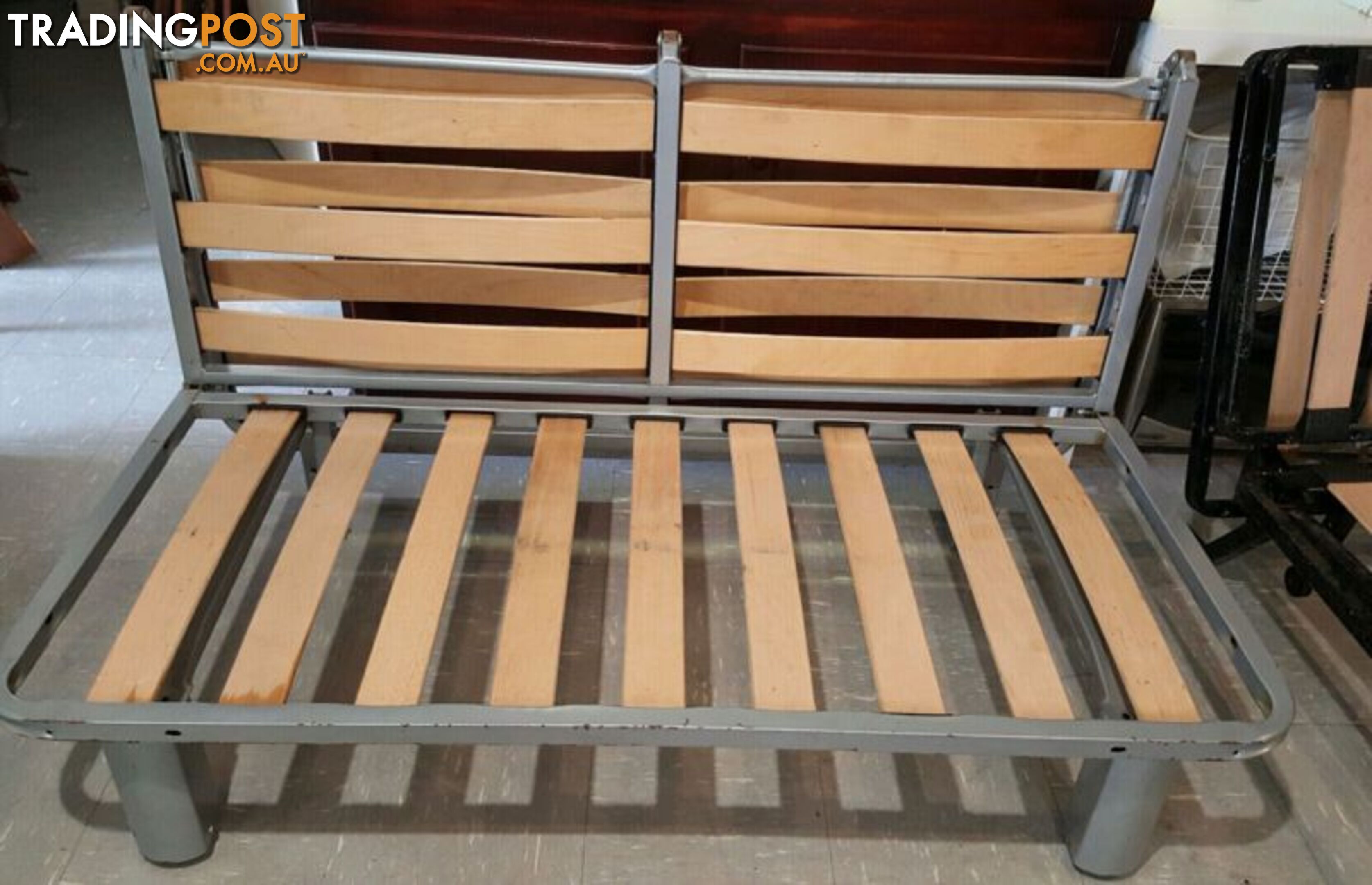 Double folding metal sofa bed