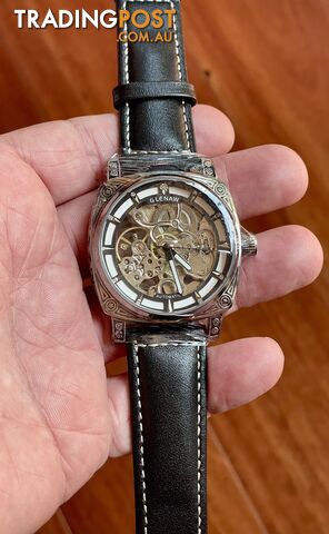 Brand New Watch for sale - Skeleton Design, Engraved Case, Automatic Mechanical Movement