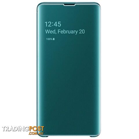 Samsung Clear View Cover suits Galaxy S10+ (6.4") - Green - Samsung - EF-ZG975CGEGWW - 8801643651275