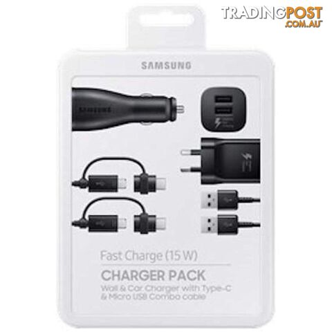 Samsung Power Pack With Wall and Car Charger Plus Two Type-c/Micro Combo Cables - Samsung - EP-U3100WBEGAU - 8801643384869