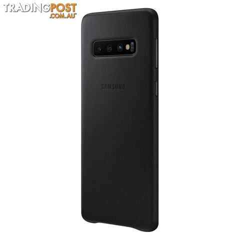 Samsung Leather Cover suits Galaxy S10 (6.1") - Black - Samsung - EF-VG973LBEGWW - 8801643644567