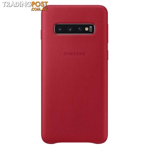 Samsung Leather Cover suits Galaxy S10 (6.1") - Red - Samsung - EF-VG973LREGWW - 8801643644512