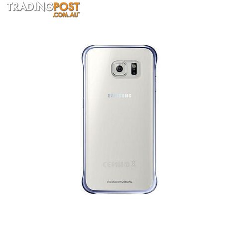 Samsung Galaxy S6 Edge Clear Back Cover - Blue/Black - Samsung - EF-QG925BBEGWW - 8806086666848