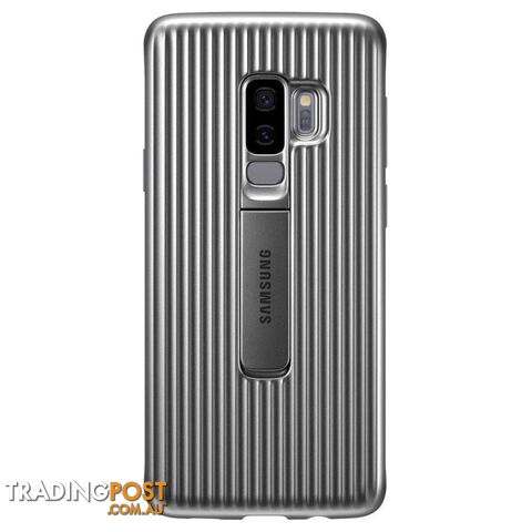 Samsung Galaxy S9 Plus (S9+) Protective Rugged Standing Cover - Grey/ Silver - Samsung - EF-RG965CSEGWW - 8801643105495