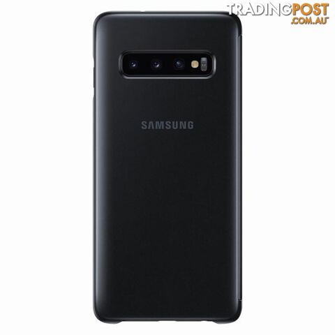 Samsung Clear View Cover suits Galaxy S10 (6.1") - Black - Samsung - EF-ZG973CBEGWW - 8801643651336