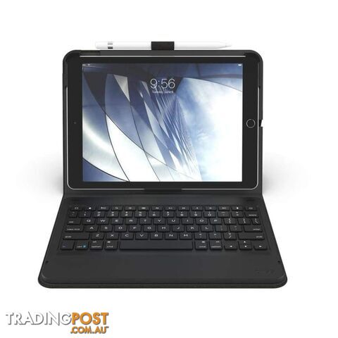 Zagg Messenger Folio Tablet Keyboard / Case for Apple iPad 10.2 - Charcoal Black - Zagg - 103004684 - 840056113008