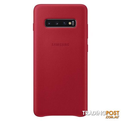 Samsung Leather Cover suits Galaxy S10+ (6.4") - Red - Samsung - EF-VG975LREGWW - 8801643644413