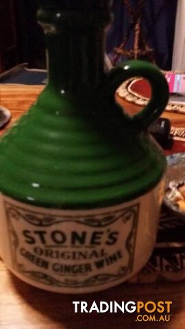 stones original green ginger wine jug
