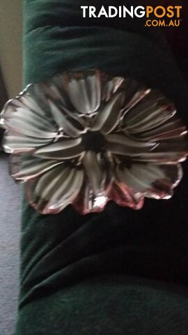 pink glass plate
