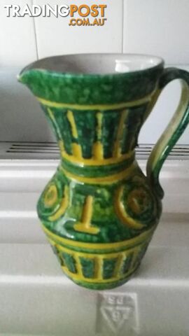 retro green and yellow jug