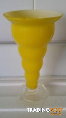 Yellow funky vase