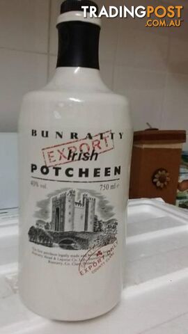 bunratty irish potcheen ceramic bottle
