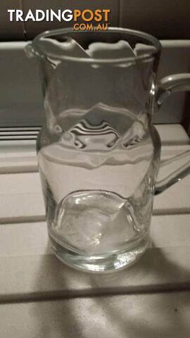 glass jug with unusual pattern