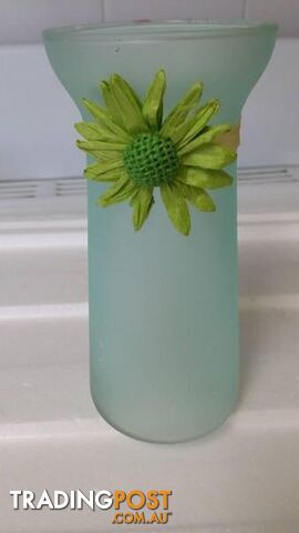 small pale blue vase