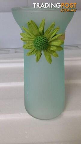 small pale blue vase