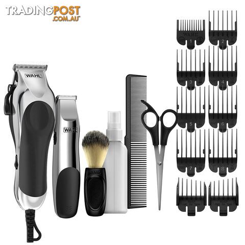 WAHL HOME PRODUCTS Haircutting Kit. N.B: Has been used. Main clipper is fau