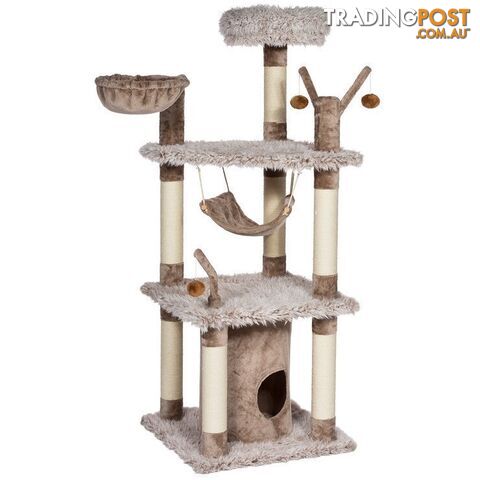 PREVUE PET PRODUCTS Kitty Power Paws Plush Siberian Mountain Cat Tower, 1.5