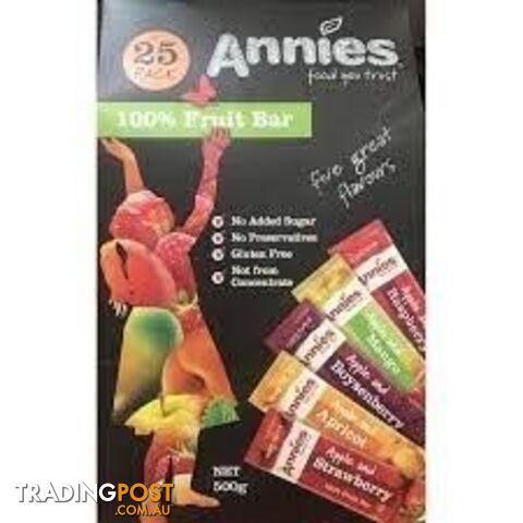 2 x ANNIES 100% Fruit Bars, 500g. N.B. not in original packaging & some may