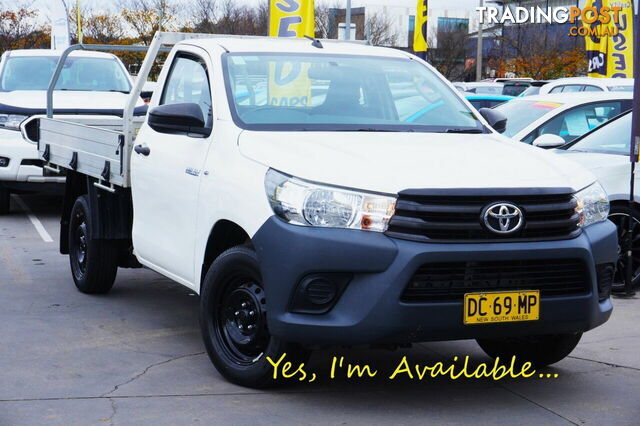 2018 TOYOTA HILUX WORKMATE 4X2 TGN121R CAB CHASSIS
