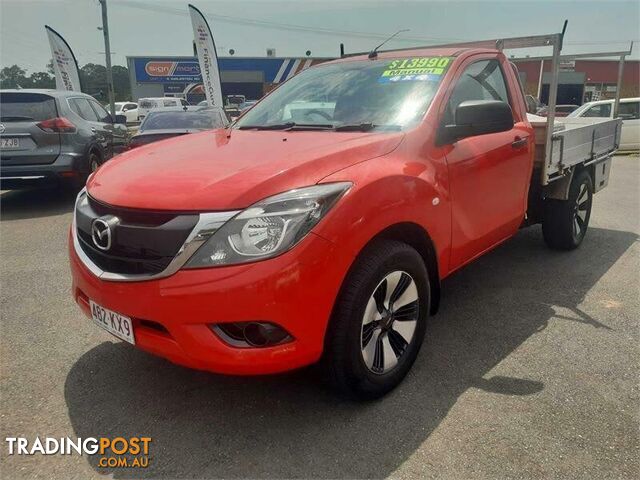 2015 Mazda BT-50 MY16 XT (4x2) Red 6 Speed Manual Cab Chassis