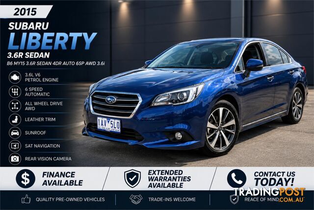 2015 Subaru Liberty Sedan 3.6R B6 MY15