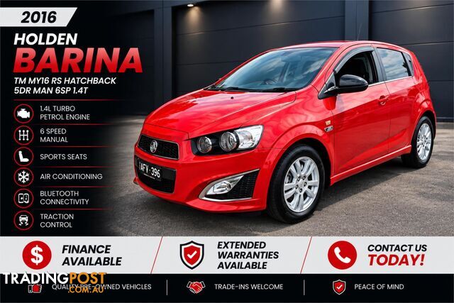 2016 Holden Barina Hatchback RS TM MY16