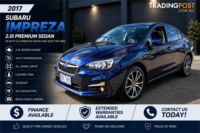 2017 Subaru Impreza Sedan 2.0i Premium G5 MY17