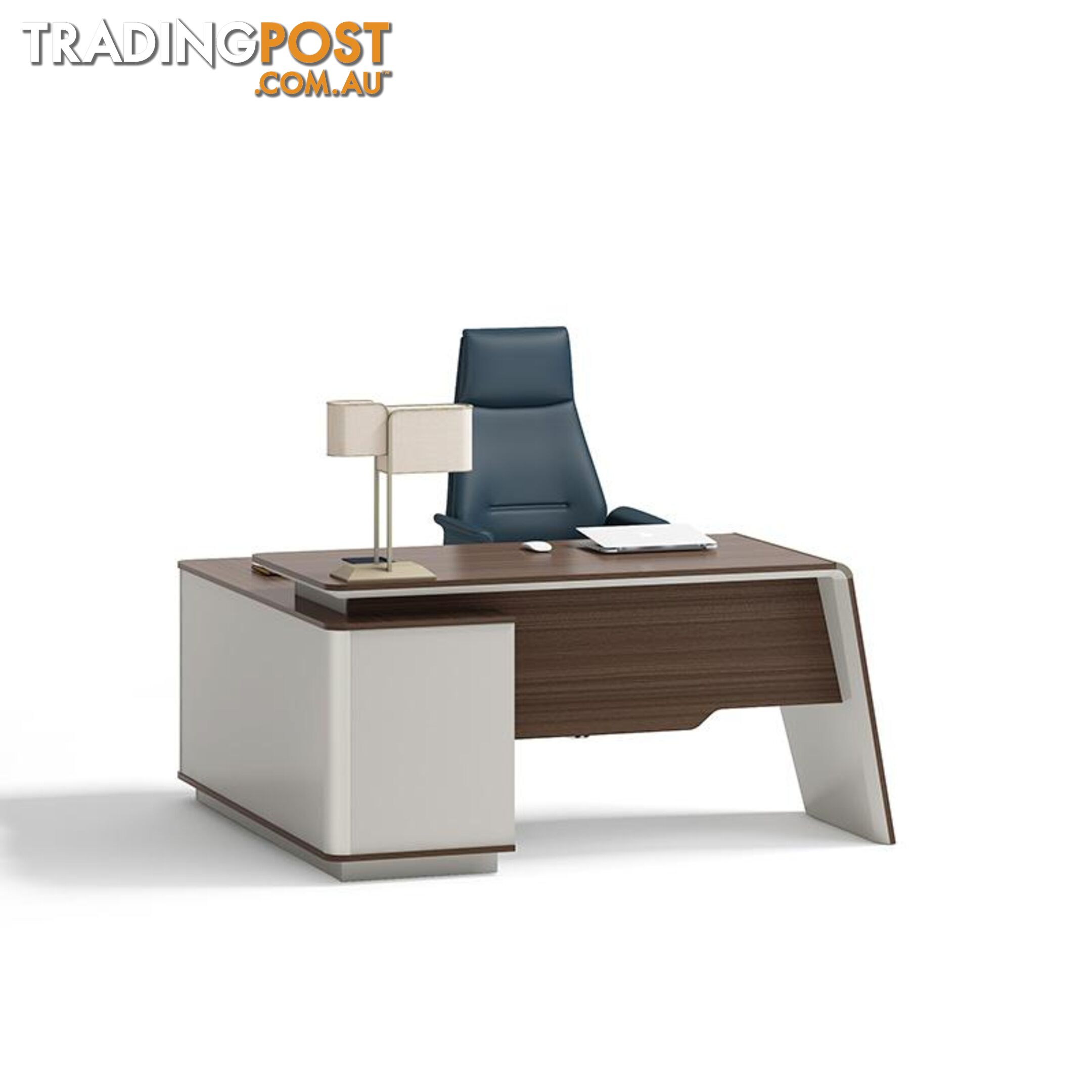 ANDERS Executive Desk Reversible Return 1.4M - Australian Gold Oak & Beige - DF-TIAN-D0414 - 9334719011196