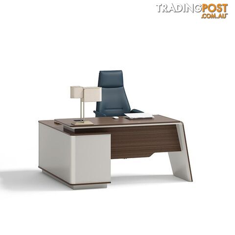 ANDERS Executive Desk Reversible Return 1.4M - Australian Gold Oak & Beige - DF-TIAN-D0414 - 9334719011196