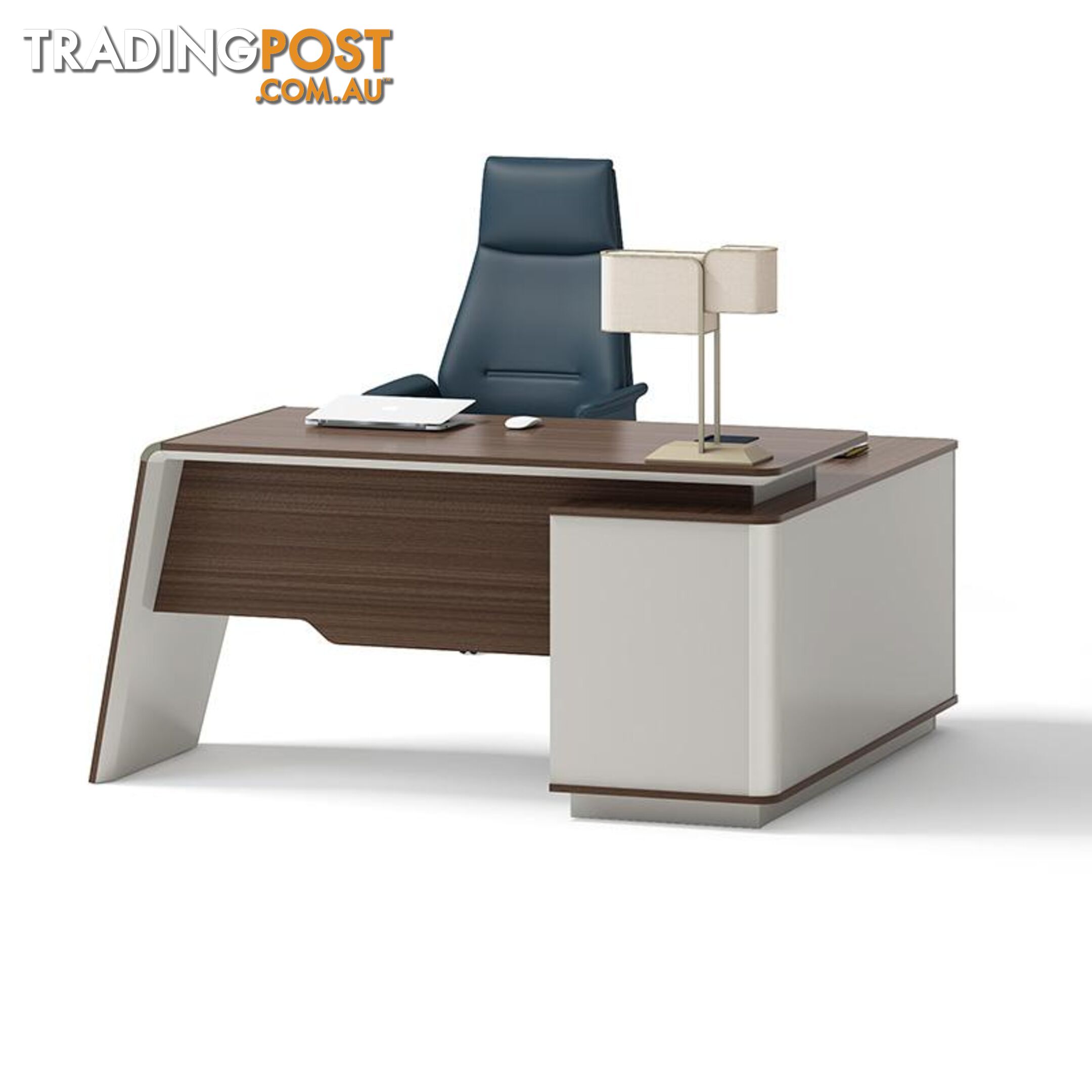 ANDERS Executive Desk Reversible Return 1.4M - Australian Gold Oak & Beige - DF-TIAN-D0414 - 9334719011196