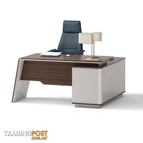 ANDERS Executive Desk Reversible Return 1.4M - Australian Gold Oak & Beige - DF-TIAN-D0414 - 9334719011196