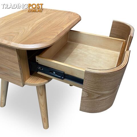 AKINO Bedside Table 45.5cm - Natural Ash Veneer - HL-MK5468 - 9334719002781