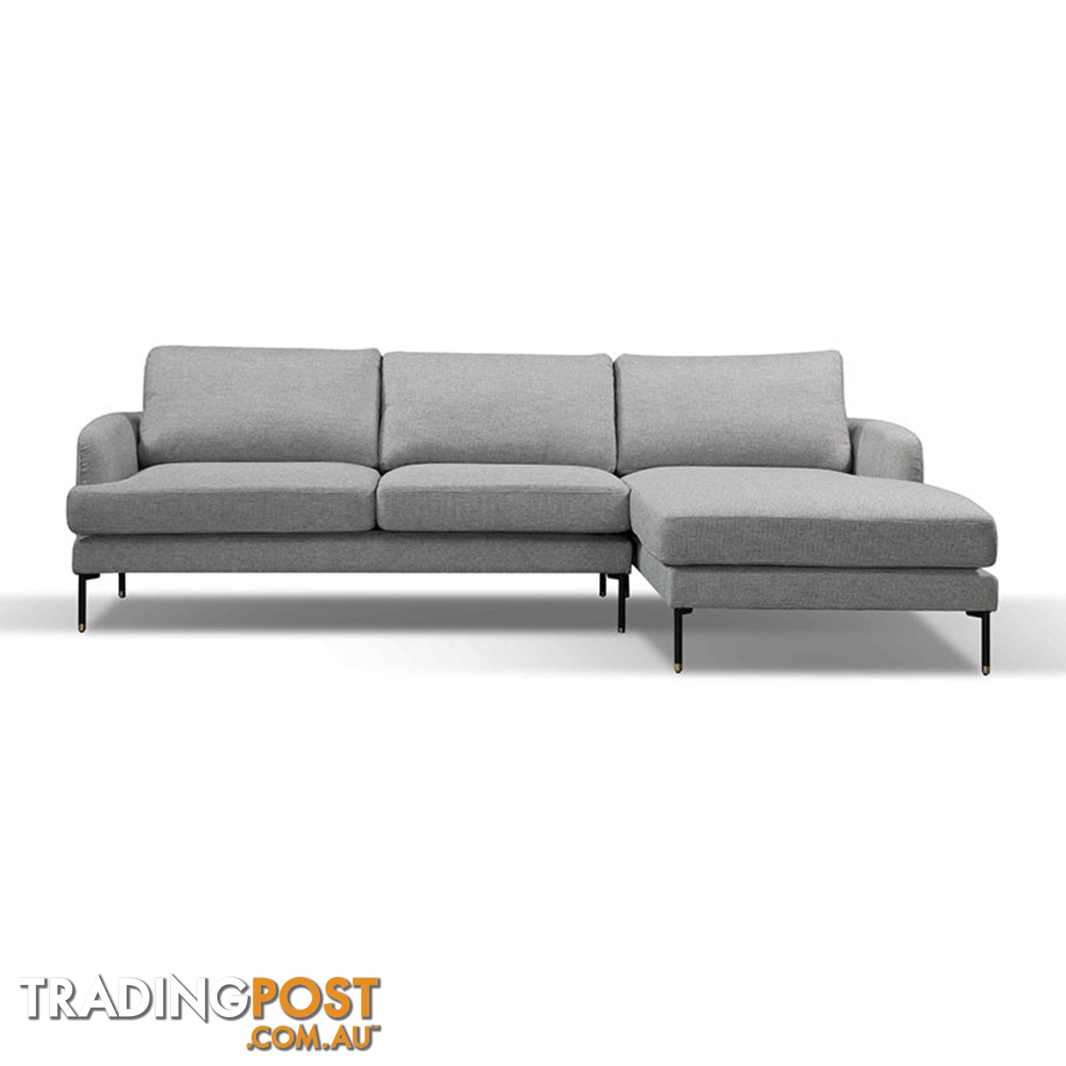 TIANA 3 Seater Sofa With Right Chaise - Grey - HD-2188-R - 9334719004587