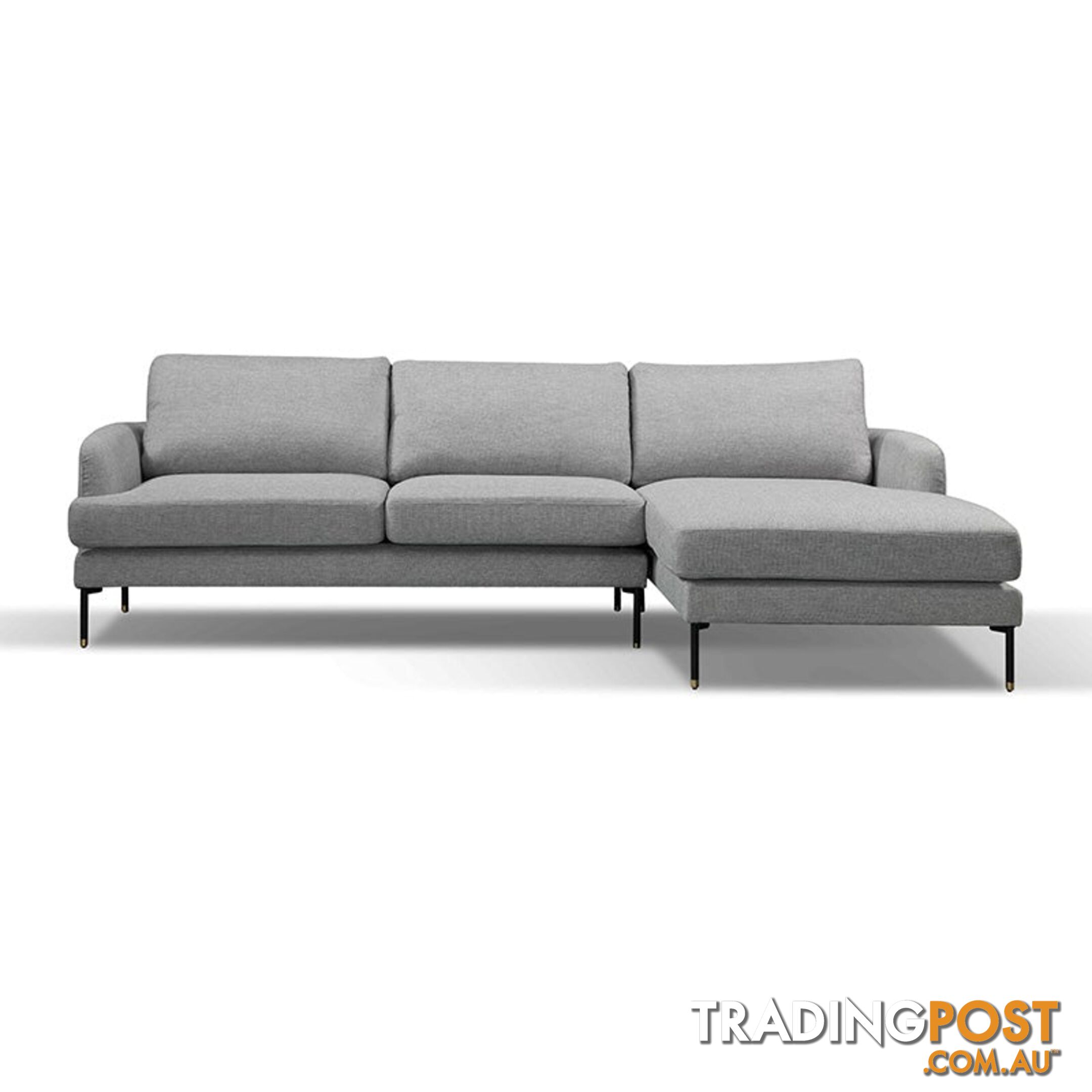 TIANA 3 Seater Sofa With Right Chaise - Grey - HD-2188-R - 9334719004587