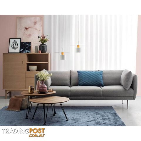 SUPRA 3 Seater Sofa - Pale SIlver - 233123 - 9334719006871