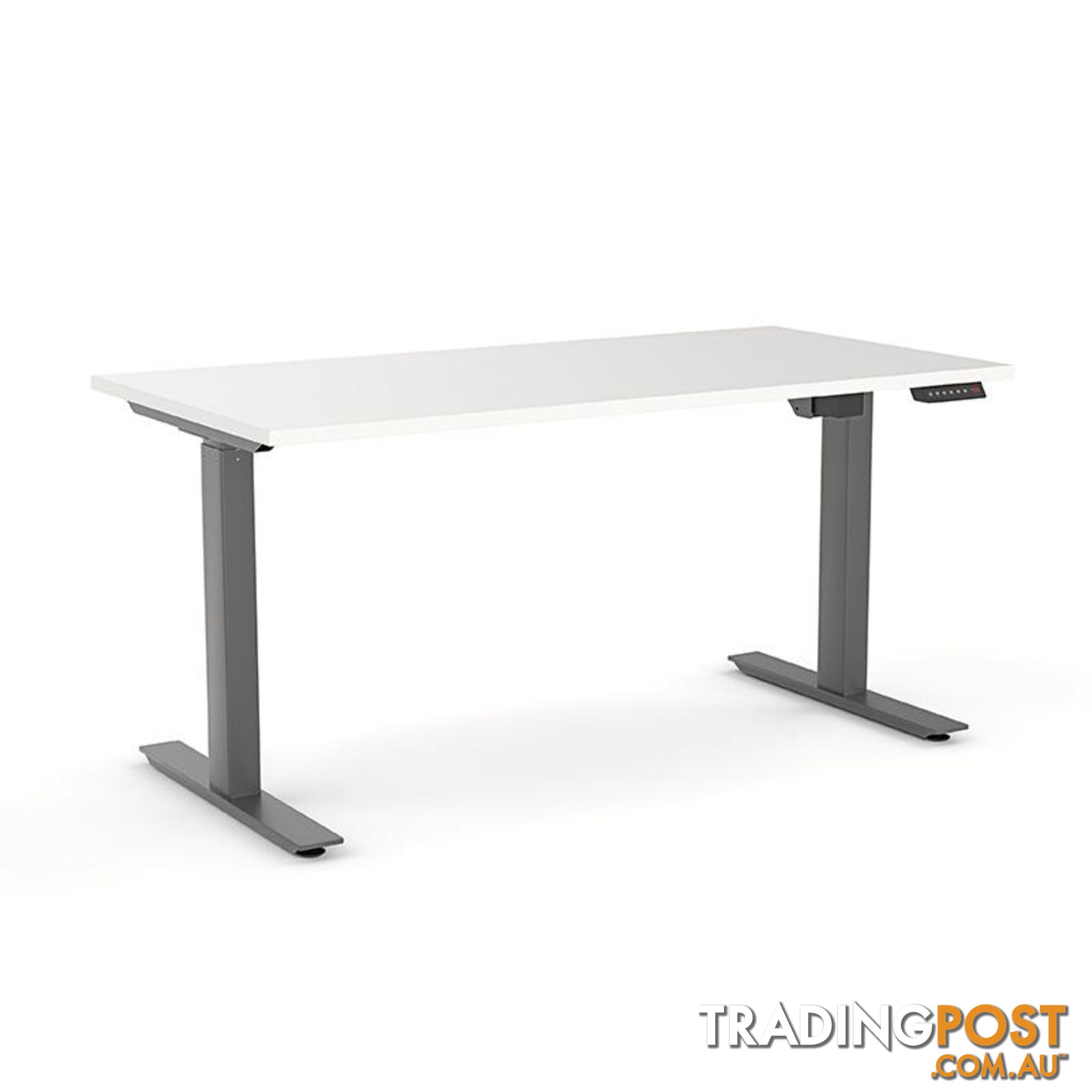 AGILE PRO Electric 2 Column Sit Standing Desk - 1200mm to 1800mm - Oak & White - OG_AGE2SSD134